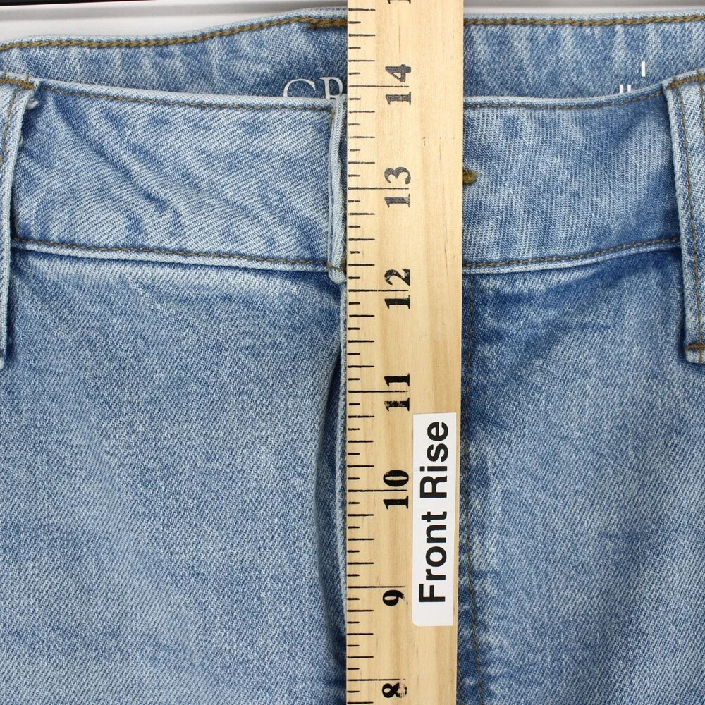 J. Crew Curvy Slim-wide Jeans Womens 33 Blue High Rise Wide Leg Stretch